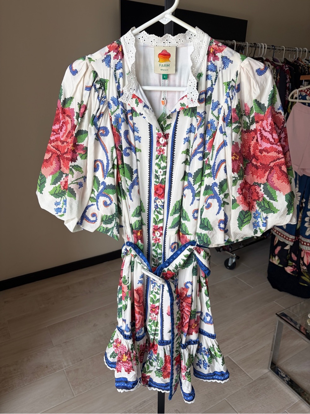 Farm Rio: Off-White Flower Tapestry Mini
Dress - Picture 7 of 13